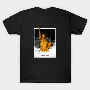 Gold Statue of Liberty T-Shirt